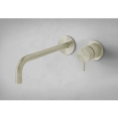 Afbeelding van Waterevolution Flow inbouw wastafelkraan PVD Light Gold met uitloop 21cm T116WGE 21