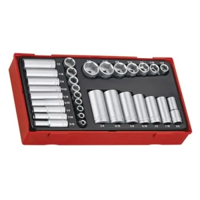 Afbeelding van TTAF32 Doppenset Tc tray 32dlg. AF 1/4+3/8 kort lang