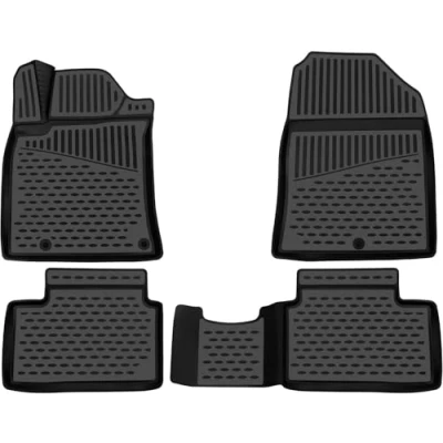 Afbeelding van ELEMENT Rubbermatten 3D voor HYUNDAI Ioniq, AE, vanaf 2017, liftback, 4 delig, Zwart