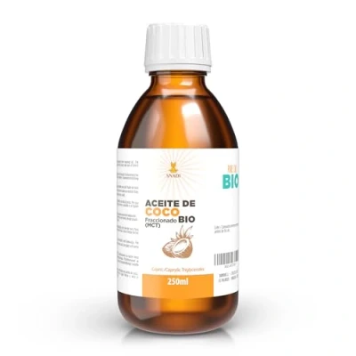 Afbeelding van Snadi Gefractioneerde Kokosolie (MCT) Bio 250 ml 100% Puur en Natuurlijk Diepe Vochtinbrengende voor Huid Haar Ideaal Cosmetica Aromatherapie