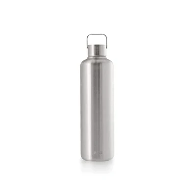 Afbeelding van EQUA Timeless Geïsoleerde drinkfles, dubbelwandig, roestvrij staal, 24 uur koud of tot 12 warm, BPA vrij, lekvrij, duurzaam, multifunctioneel (staal, 1000 ml)