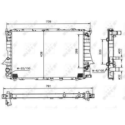 Afbeelding van Radiator, motorkoeling NRF 51317