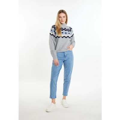Afbeelding van Dreimaster Eissegler Trui, Dames, Maat: XL/XXL, Grau mehrfarbig