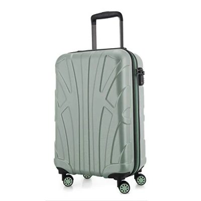 Afbeelding van Suitline Handgepäck Hartschalen Koffer Trolley Rollkoffer Reisekoffer, TSA, 55 cm, ca. 34 Liter, 100% ABS Matt, Mint