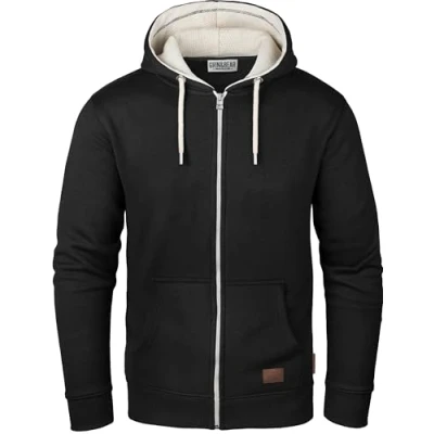 Afbeelding van Grin&amp;Bear Heren capuchonpullover pullover hoodie GEC491, zwart, L