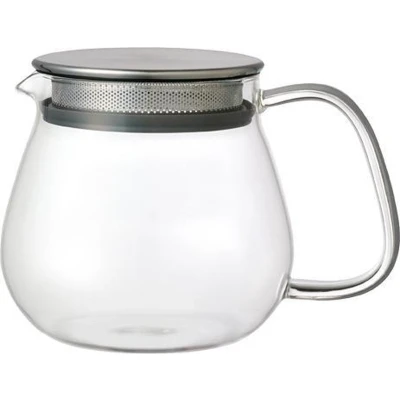 Afbeelding van Kinto Unitea 460 ml One Touch theepot Hittebestendig Glazen met RVS filter en deksel