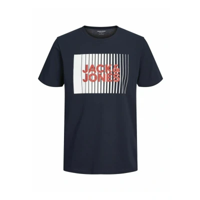 Afbeelding van Jack &amp; Jones Junior Jjecorp LOGO PLAY O NECK Tshirt print voor kinderen, Maat: 116, Navy blazer