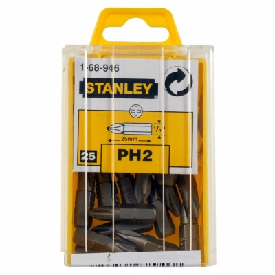 Afbeelding van Stanley handgereedschap 1/4&quot; Bits Phillips Nr2 25 stuks 1 68 946