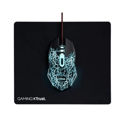 Afbeelding van Trust Gaming Muis en Muismat Bedraad 4000 DPI Zwart