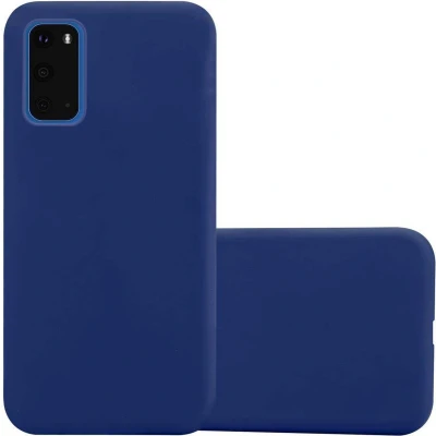 Afbeelding van Cadorabo Hoesje geschikt voor Samsung Galaxy S20 in CANDY DONKER BLAUW Beschermhoes TPU silicone Case Cover
