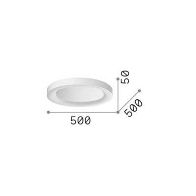 Afbeelding van Ideallux Ideal Lux plafondlamp Planet, wit, Ø 50 cm, metaal