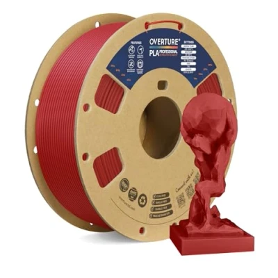 Afbeelding van OVERTURE PLA Plus (PLA+) filament 1,75 mm, professionele taaiheid, 1 kg (2,2 lbs), maatnauwkeurigheid 99% waarschijnlijkheid +/ 0,03 voor 3D printers (Fresh Red)