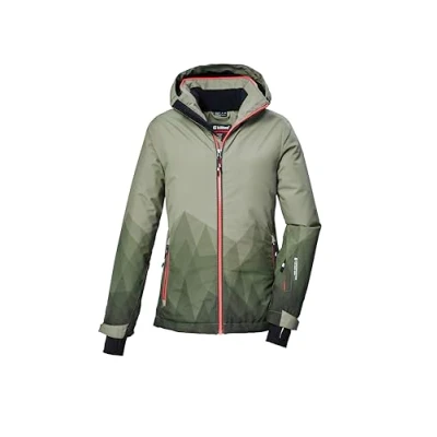 Afbeelding van killtec meisjes SKI jack/functioneel jack met capuchon en sneeuwvanger KSW 328 GRLS JCKT, light moss, 116, 42272 000