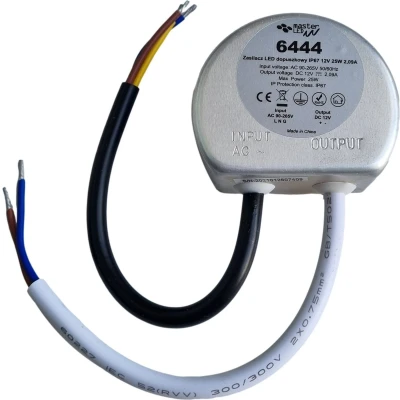 Afbeelding van LED voeding compact rond in 230V AC uit 12 Volt DC 25 Watt 2,09A IP67