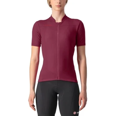 Afbeelding van Castelli Fietsshirt Korte Mouwen Dames BORDEAUX ANIMA 3 JERSEY RED L