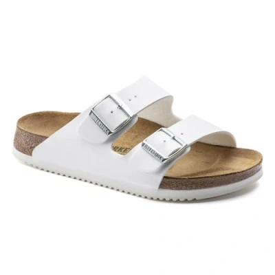 Afbeelding van BIRKENSTOCK Arizona Birko Flor, uniseks slippers voor volwassenen, smal, wit, maat 39, 39 EU Smal