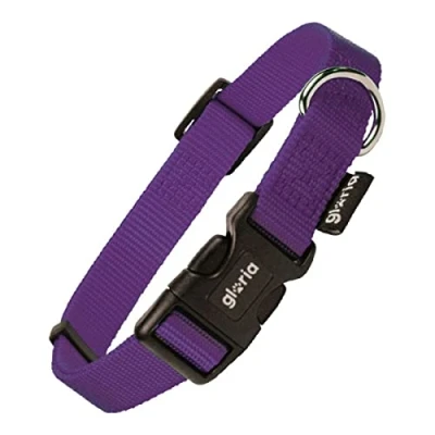 Afbeelding van Dog collar Gloria Smooth Purple Size L (36 70 cm)