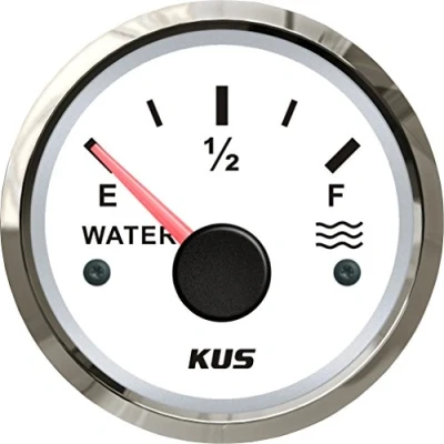 Afbeelding van KUS waterniveau indicator 0 190 ohm met achtergrondverlichting 12 V/24 V 52 mm