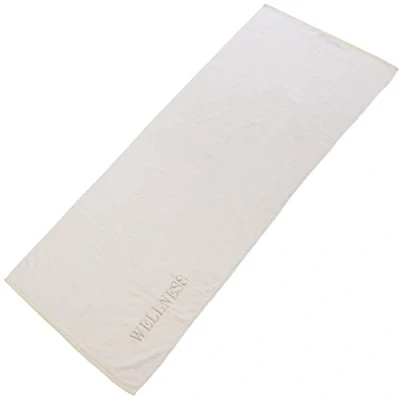 Afbeelding van aqua textil Wellness saunahanddoek 80 x 200 cm Uni wit katoen badstof sauna handdoek strandlaken