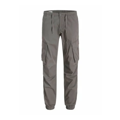 Afbeelding van Jack &amp; Jones Jpstkane Jjnoah Cuffed Cargobroek, Heren, Maat: Small, Granite grey