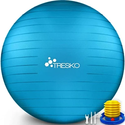 Afbeelding van Yogabal Blauw 65 cm, Trainingsbal, Pilates, gymbal