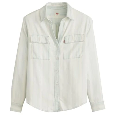 Afbeelding van Overhemd Levis A7467 0029 DOREEN UTILITY COLETTE STRIPE ECRU DENIM