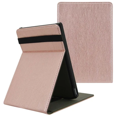 Afbeelding van Vivlio Light Hoes: imoshion Stand Flipcase Rosé Goud Kunstleder E Reader Hoezen
