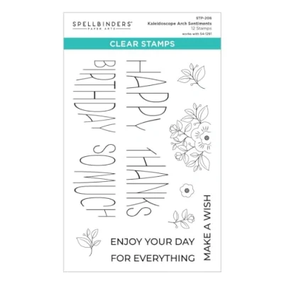 Afbeelding van Spellbinders Kaleidoscope Arch Sentiments Clear Stamp (STP 208)