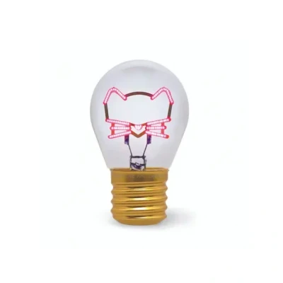 Afbeelding van Legami Tafellamp in gloeilampvorm, oplaadbaar met USB kabel, draadloos, Bulb Fiction, motief Kitty, 6,8 x 10,3 cm