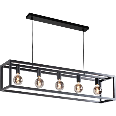 Afbeelding van Highlight hanglamp Fragola 5 lichts 120x170 cm zwart