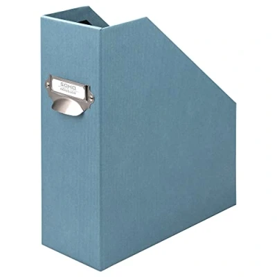 Afbeelding van Rössler Papier 1318452151 S.O.H.O. Opbergmap voor DIN A4, met handgreep en beschrijfbaar insteeklabel, 11,5 x 26 31,5 cm, denim, 1 stuk
