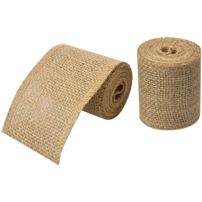 Afbeelding van Clayre &amp; Eef Decoratie Lint 60 mm x 2 m Bruin Jute