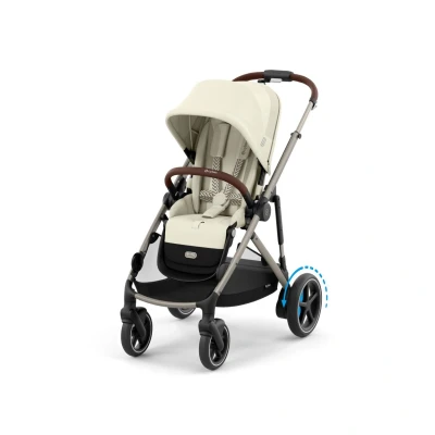 Afbeelding van Cybex e Gazelle S Kinderwagen Compleet Seashell Beige Taupe Frame