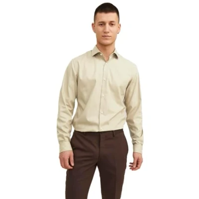 Afbeelding van Jack &amp; Jones Premium Jprblaparker NOOS Overhemd, Heren, Maat: Large, Winetasting