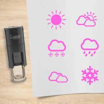 Afbeelding van CombiCraft stempelset weer roze met 6 stempels