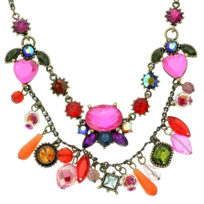 Afbeelding van Behave Ketting met hartjes en steentjes