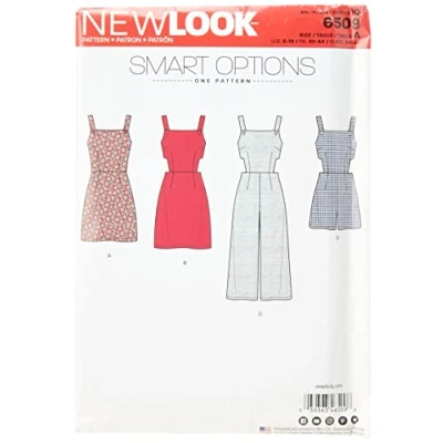 Afbeelding van Simplicity New Look Patroon 6509 Damestrui, Rompertje en Jurk met lijfje Variaties, Papier, Wit, 22 x 15 1 cm