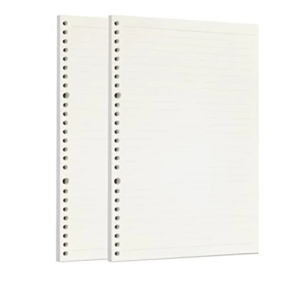 Afbeelding van Zelten Losse vellen geperforeerd papier navulverpakkingen voor 6 gaats binders persoonlijke organizer dagboek notitieboek navulbare planner, gelinieerd, B5/26 gaten