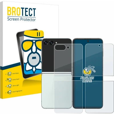 Afbeelding van BROTECT Screenprotector voor Samsung Galaxy Z Flip 5 (Voor+Achter) Folie Beschermfolie Beschermglas matte