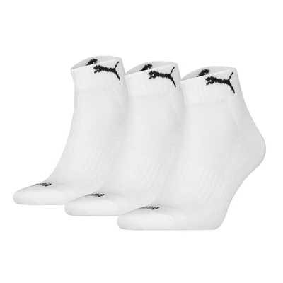 Afbeelding van Puma Sokken 3P Cushioned Quarter Sock Wit Maat 43/46