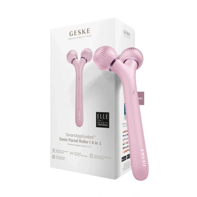 Afbeelding van GESKE SmartAppGuided™ Sonic Facial Roller 4 in 1 Dermaroller Apparaat voor gezicht Dermarol Professionele gezichtsroller Verstevigt en definieert de huid van het