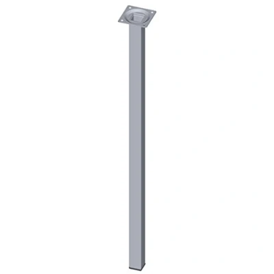 Afbeelding van Element System 18133 00360 meubelvoet vierkant metalen vierkante voet, ideaal als tafelpoot voor het ontwerpen van individuele meubels, chroom, 25 x mm, lengte 600 4 stuks