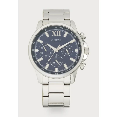 Afbeelding van Guess Walker Chronograaf silvercoloured, Heren, Maat: One Size, Silver coloured