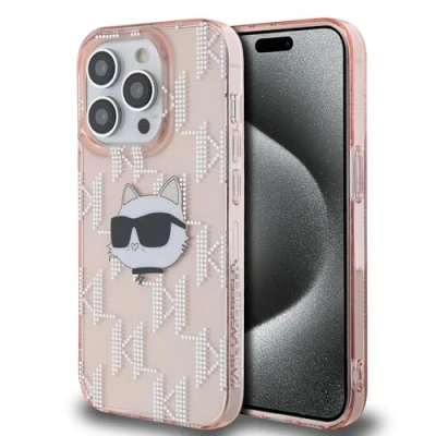 Afbeelding van CG Mobile Karl Lagerfeld KLHCP13XHKLPCHP Hoes voor iPhone 13 Pro Max 6,7&quot; Roze hardcase IML Choupette Head &amp; Monogram