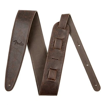 Afbeelding van Fender Artisan Crafted Leather Strap 2.5 inch gitaarband bruin