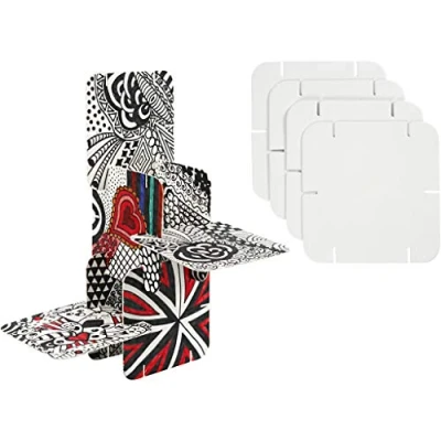 Afbeelding van Creotime Puzzelkaartjes 9,3 X Cm Karton Wit 20 Stuks