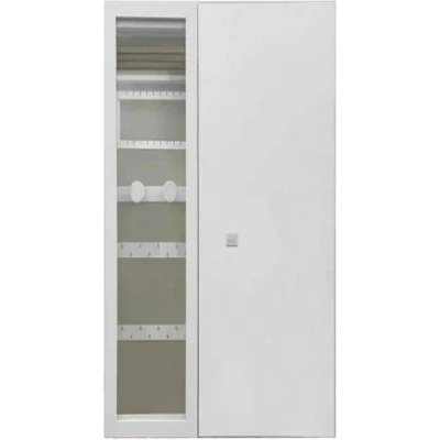 Afbeelding van Witte Sieradenkast met Spiegel en LED verlichting Armoire JJC028W01