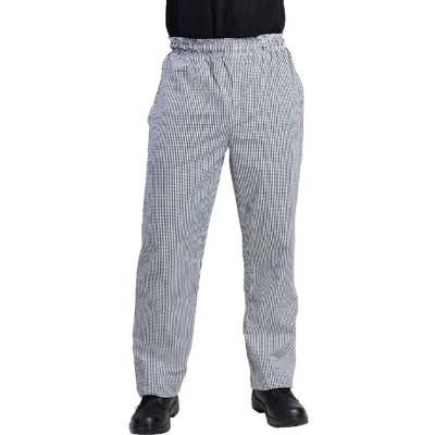 Afbeelding van Whites Vegas unisex koksbroek zwart wit geruit S
