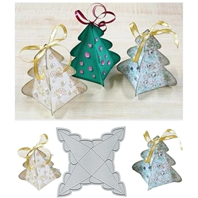 Afbeelding van Kerst Snoepdoos Metalen Die Cuts, Suger Box Snijden Dies Gesneden Stencils DIY Scrapbooking Album Decoratieve Embossing Papier Festival Kaarten Maken