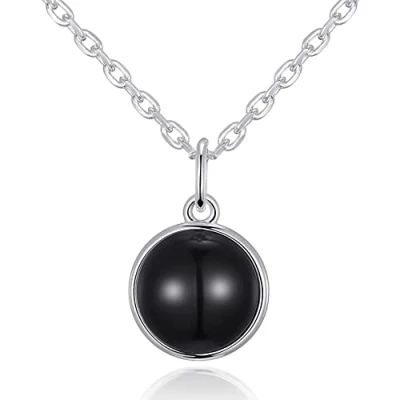 Afbeelding van Philip Jones Zwarte Onyx Ketting, Onyx,